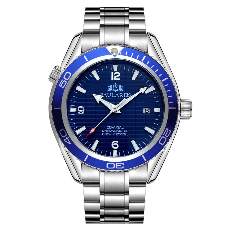 Automatic Mechanical Stainless Steel Strap Date Business Watch