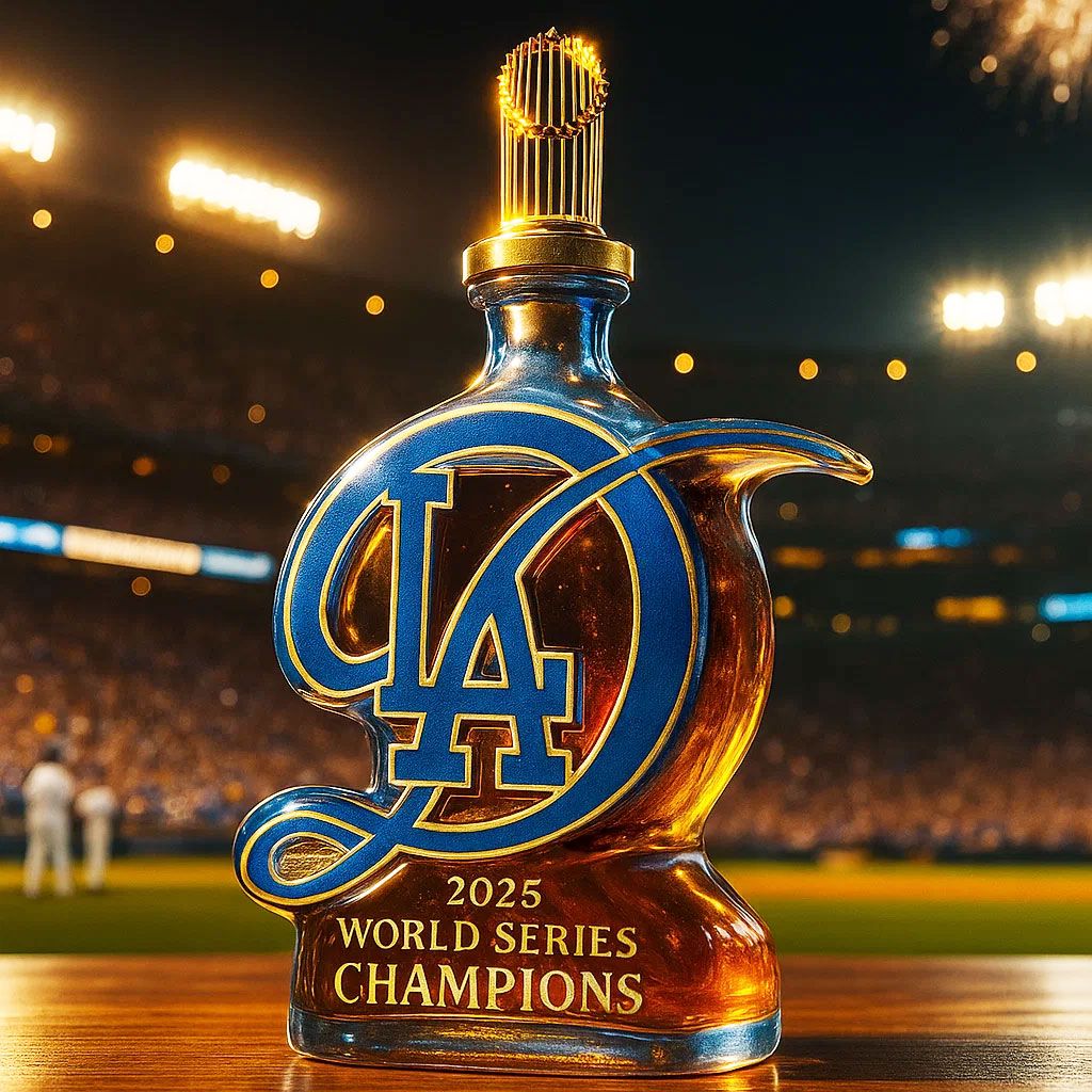 LA 2025 World Series Champions Whiskey Bottle