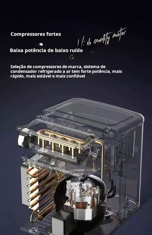 Máquina de Gelo em Balas - Produza Gelo Cristalino em Formato de Esfera