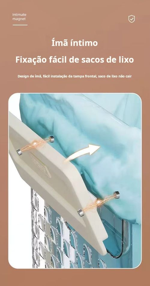 Lixeira de Cozinha de Parede Lixeira de Cozinha com Adesivo | Instalação Fácil sem Furados Lixeira de Gabinete | Organize o Lixo sob a Pia da Cozinha Lixeira de Parede com Tampa  Lixeira de Cozinha com Divisória