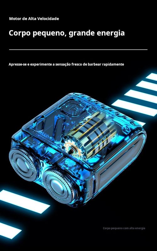 Barbeador Elétrico de Bolso | Compacto e Recarregável para Viajantes