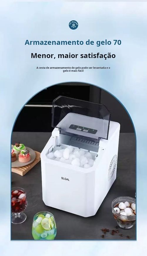 Máquina de Gelo em Balas - Produza Gelo Cristalino em Formato de Esfera