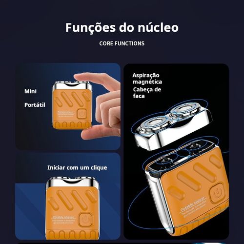 Barbeador Elétrico de Bolso | Compacto e Recarregável para Viajantes