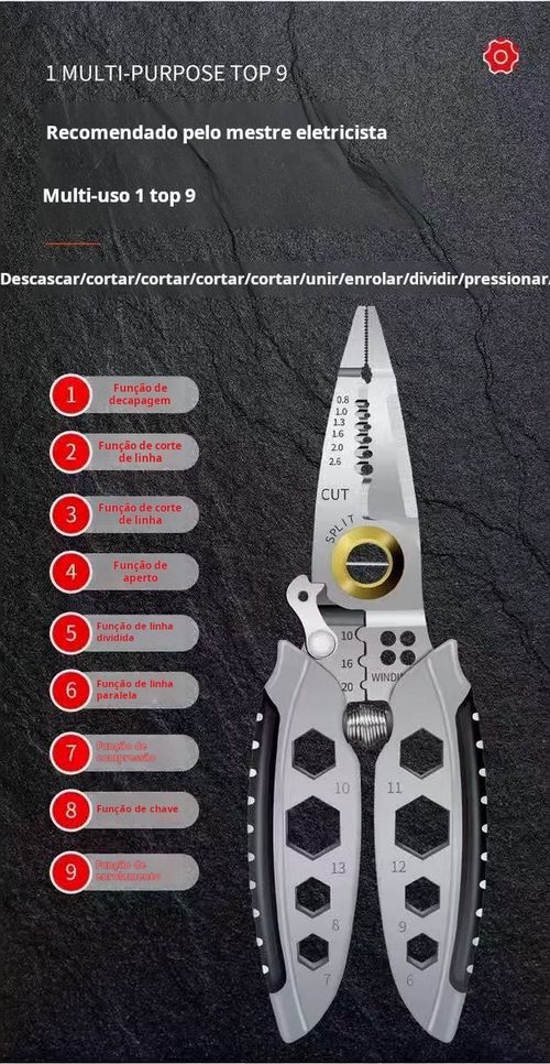 Alicate Multiuso A1: Corte, Crimpagem e Preensão de Alta Qualidade