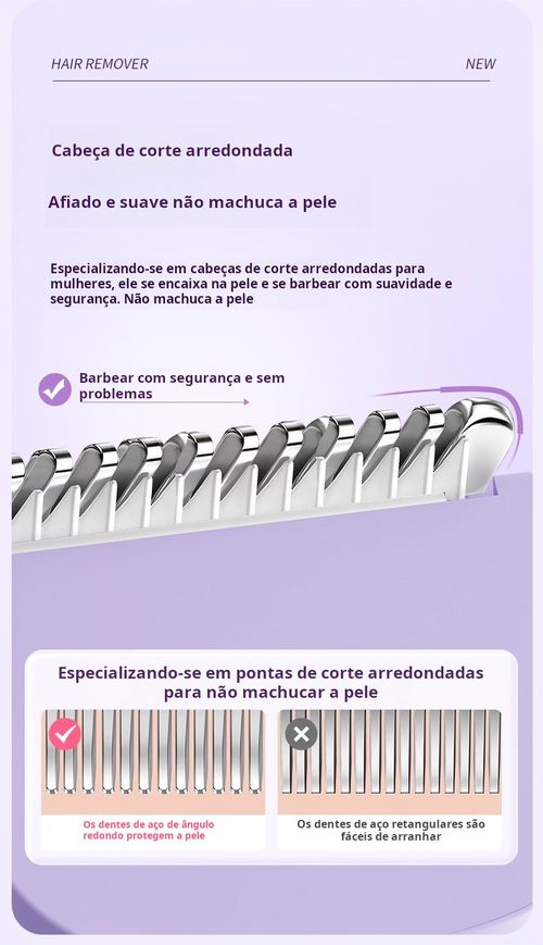 Depiladora de Precisão Feminina: Para Axilas, Rosto e Biquíni