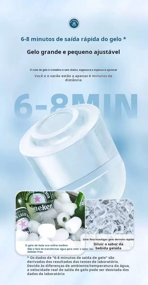 Máquina de Gelo em Balas - Produza Gelo Cristalino em Formato de Esfera