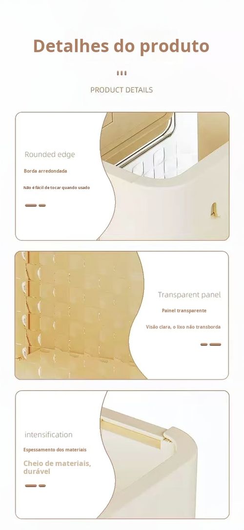 Lixeira de Cozinha de Parede Lixeira de Cozinha com Adesivo | Instalação Fácil sem Furados Lixeira de Gabinete | Organize o Lixo sob a Pia da Cozinha Lixeira de Parede com Tampa  Lixeira de Cozinha com Divisória