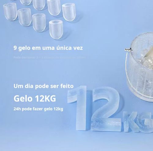 Máquina de Gelo em Balas - Produza Gelo Cristalino em Formato de Esfera