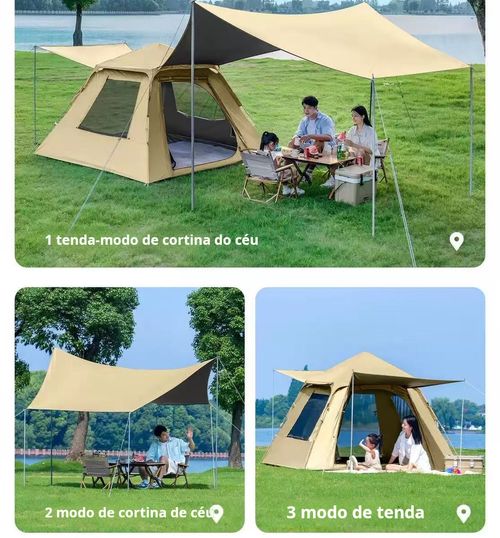 Melhores Barracas para Camping  Barraca de Camping Automática  Barraca de Montagem Fácil Barraca para 4 Pessoas Barraca de Trilha Leve e Compacta