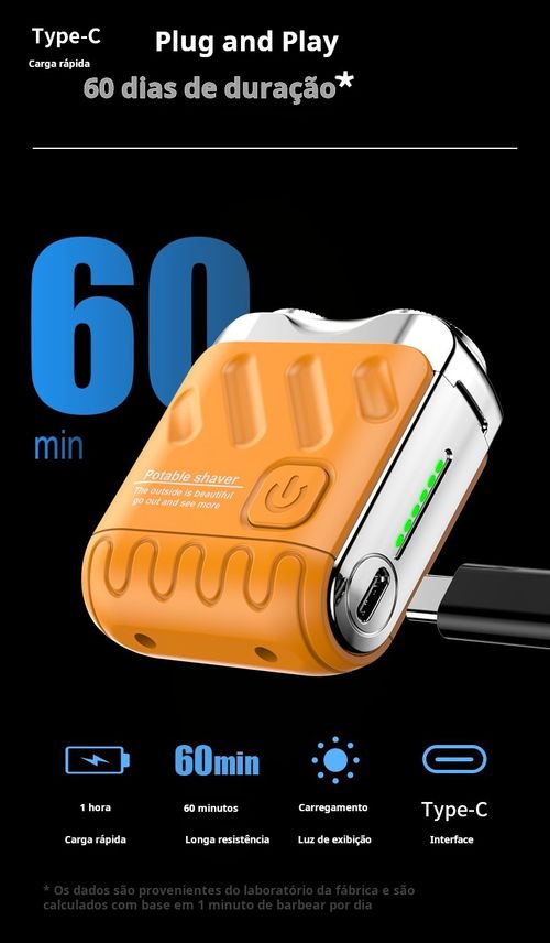 Barbeador Elétrico de Bolso | Compacto e Recarregável para Viajantes
