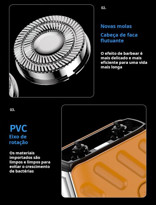 Barbeador Elétrico de Bolso | Compacto e Recarregável para Viajantes