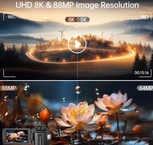 8K handheld camcorder
