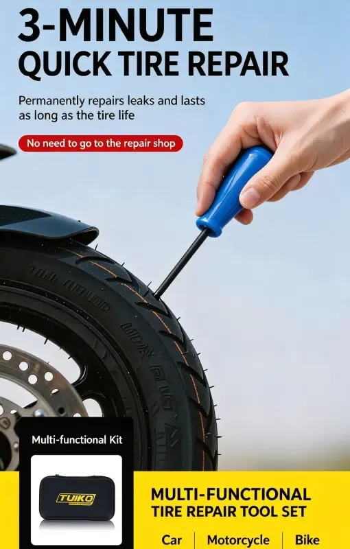 mergency Tyre Repair Combo Set