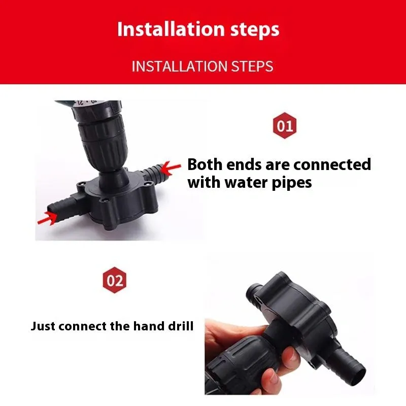 Portable Hand-Held Drill-Powered Water Pump