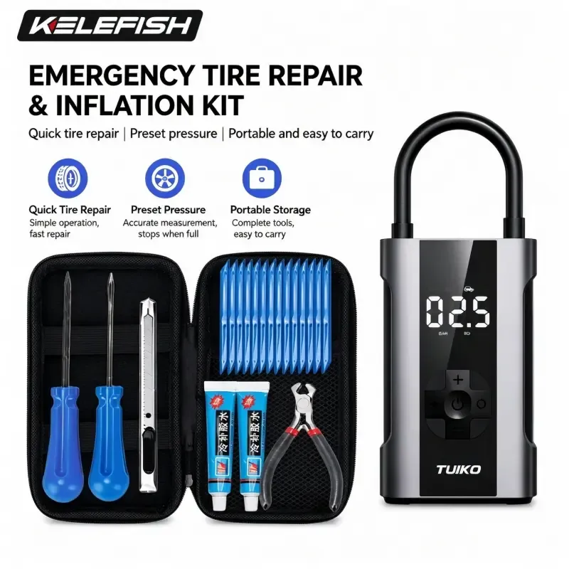 mergency Tyre Repair Combo Set