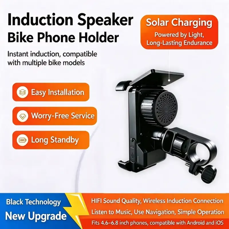 Solar Phone Holder with Speaker