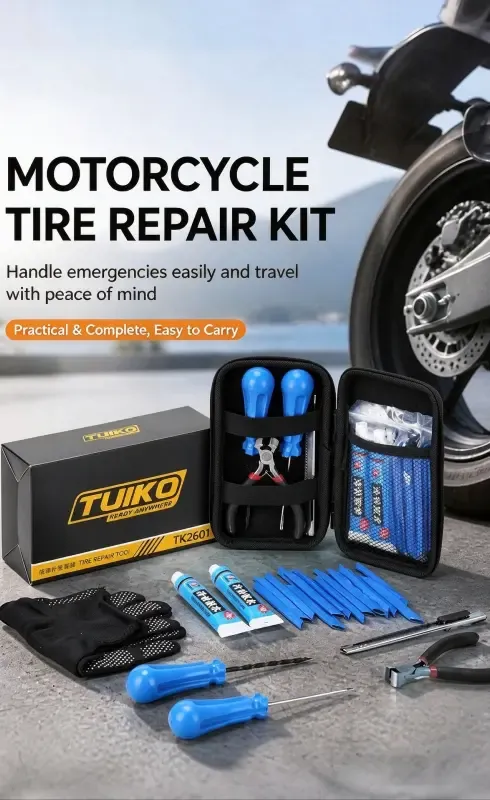 mergency Tyre Repair Combo Set