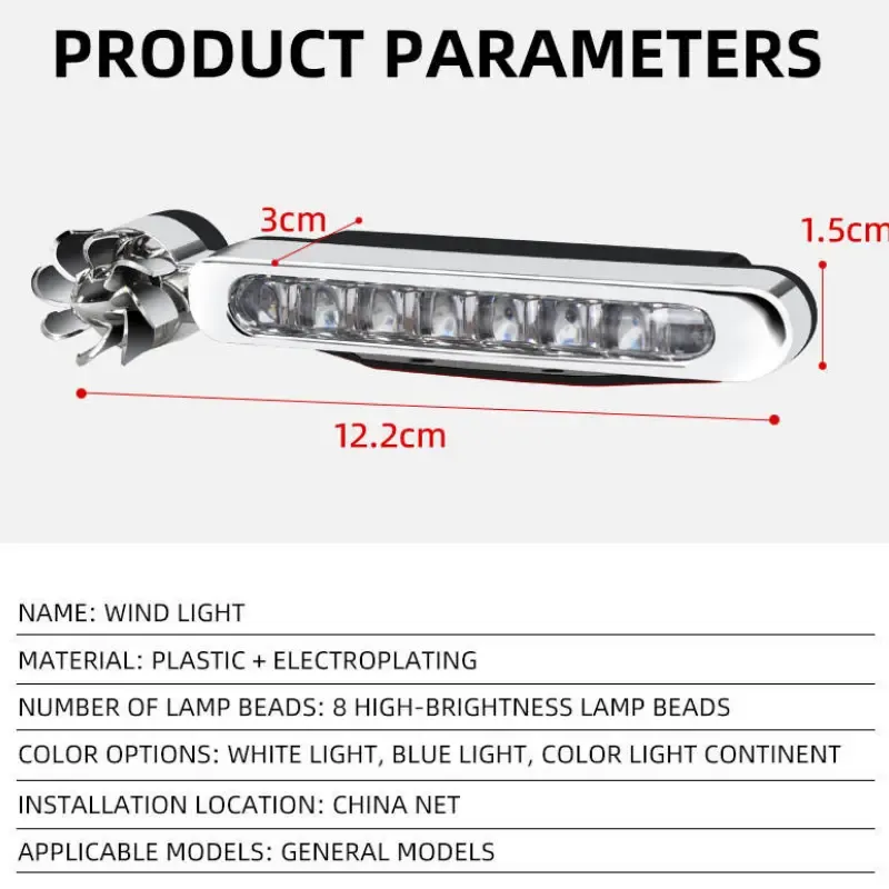 Wind-powered daytime running lights