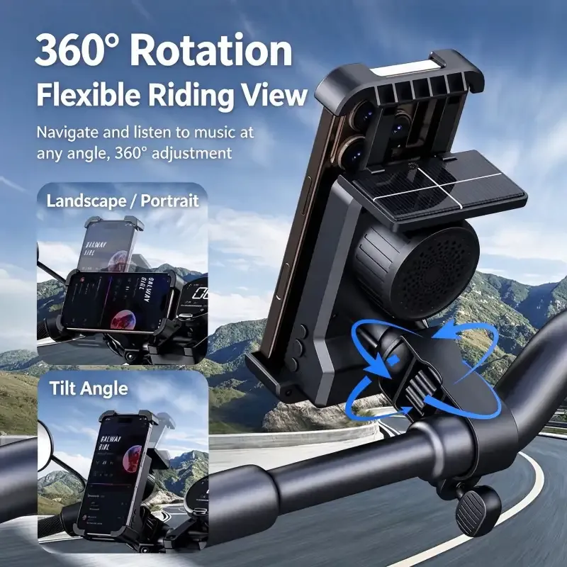 Solar Phone Holder with Speaker