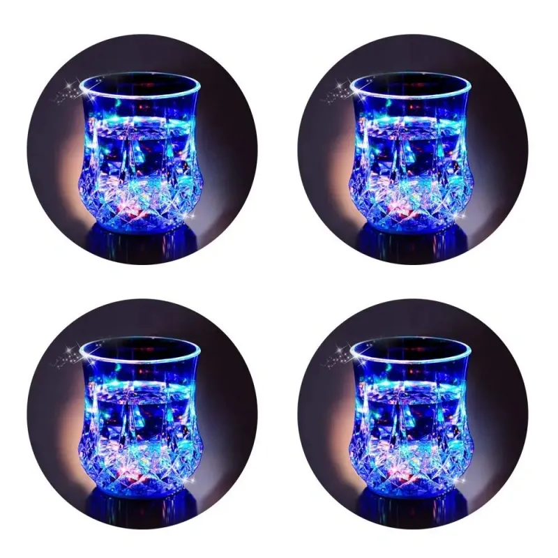 Colour-changing glass cup