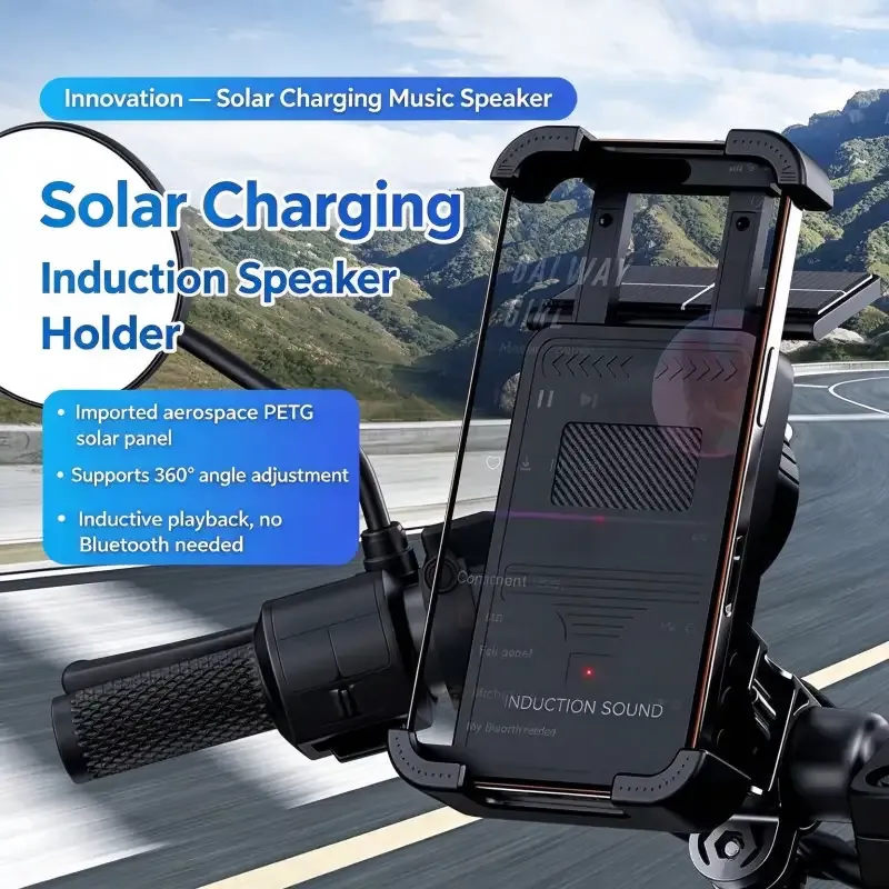 Solar Phone Holder with Speaker