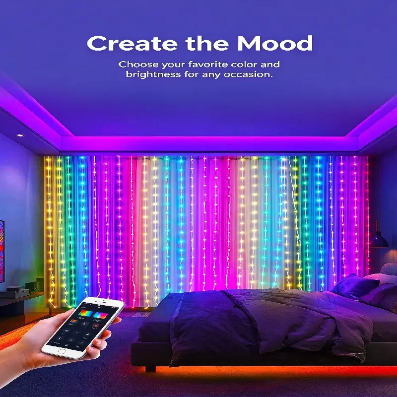 Smart Programmable RGB Curtain Lights