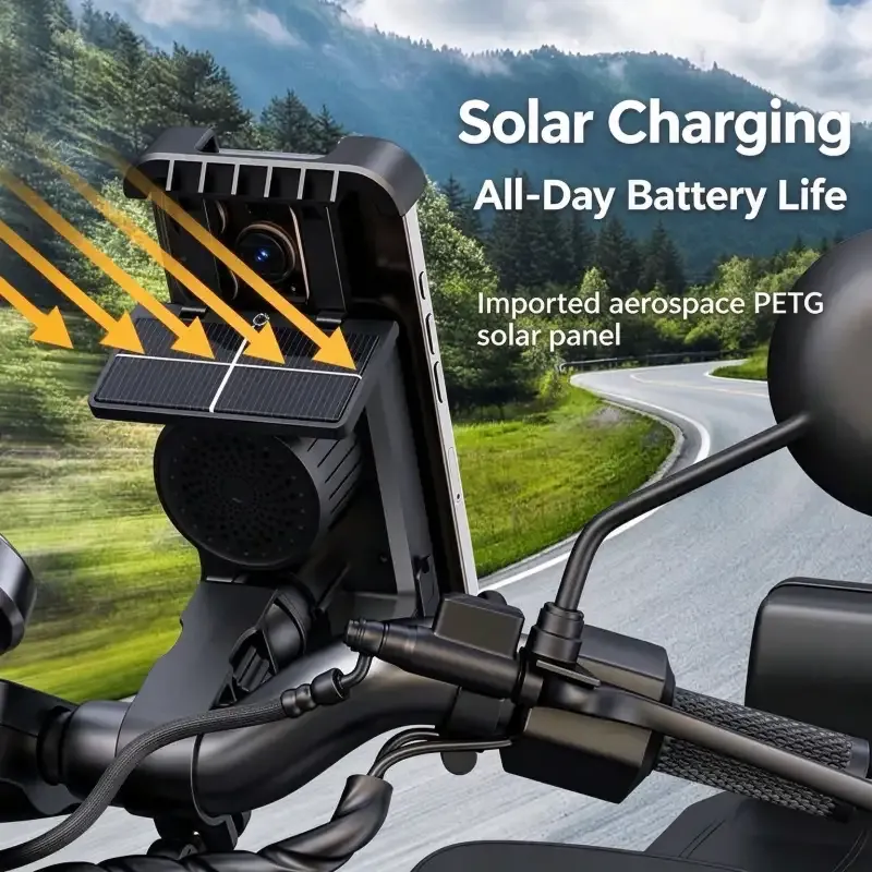 Solar Phone Holder with Speaker