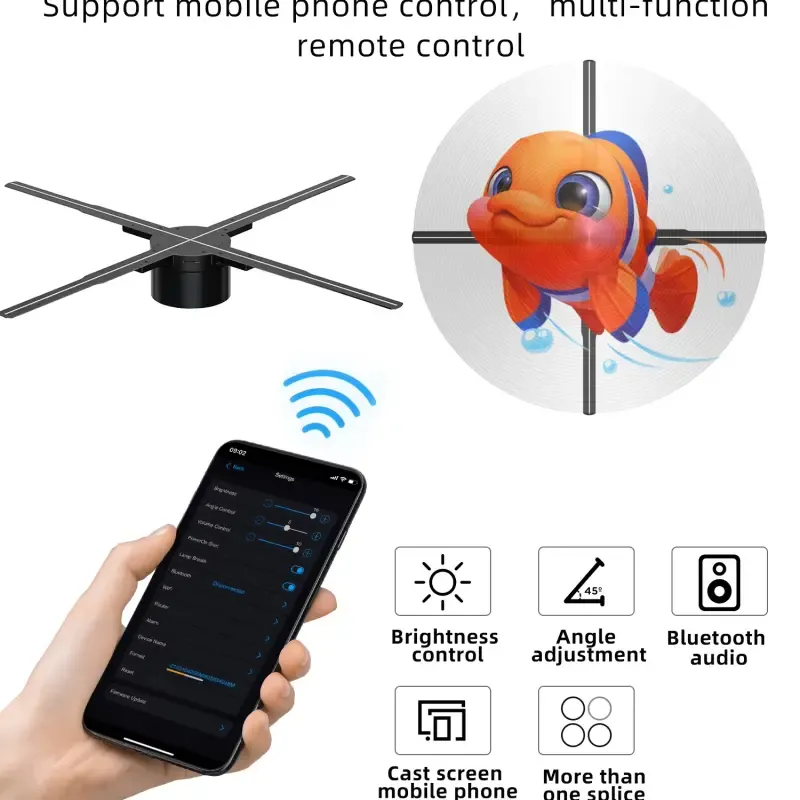 Naked-eye 3D Hologram Fan