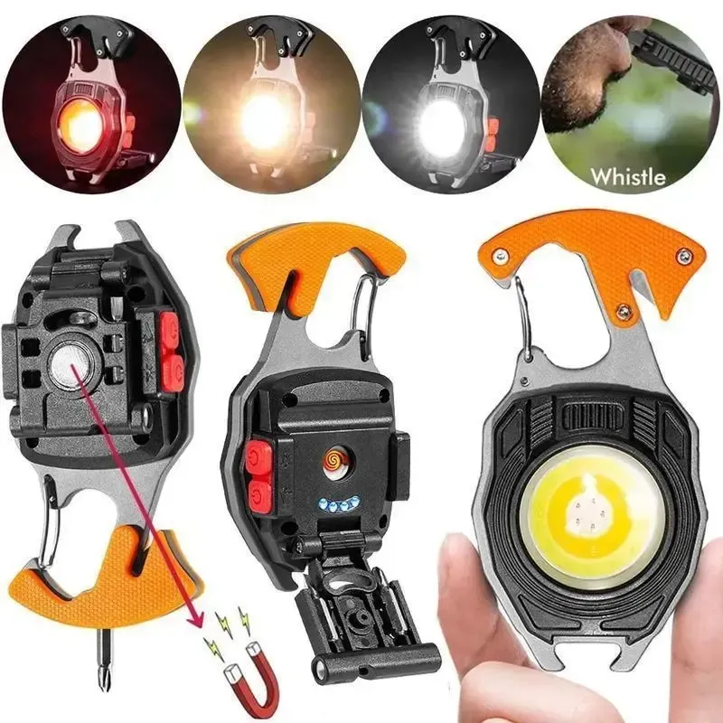 Multifunctional Rechargeable LED Keychain Work Light