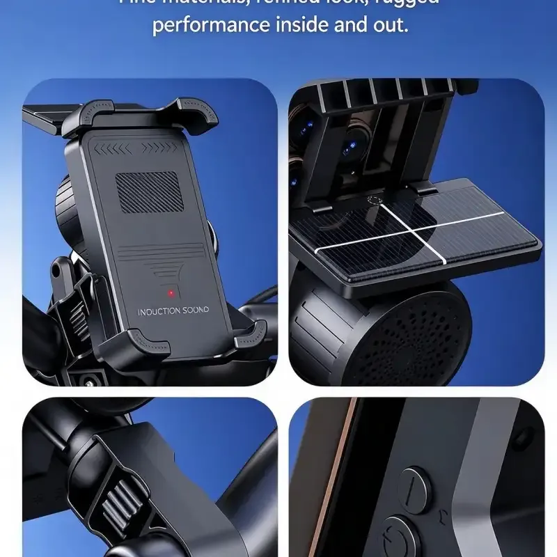 Solar Phone Holder with Speaker