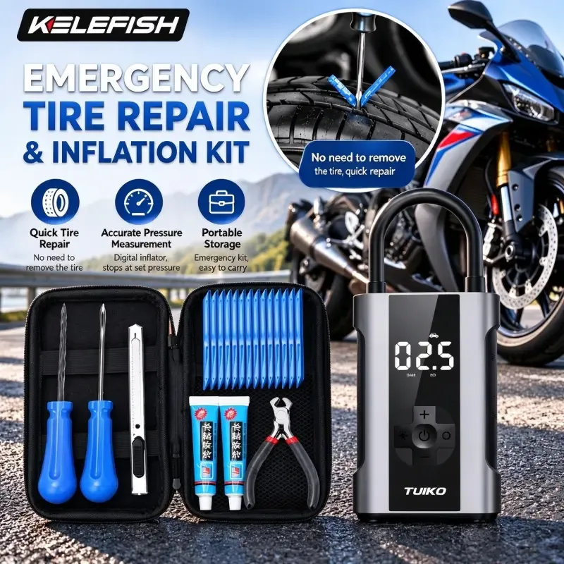 mergency Tyre Repair Combo Set