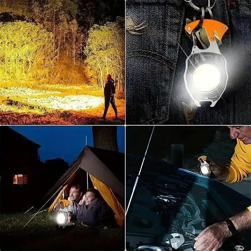 Multifunctional Rechargeable LED Keychain Work Light