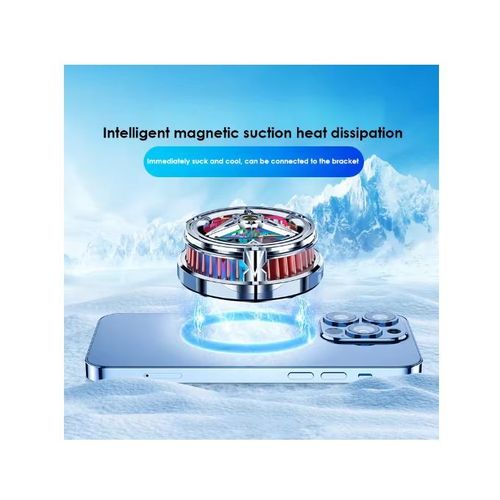 Magnetic RGB Mobile Phone Radiator for Gaming Fast Charging AI Ice Cooling 24℃ Temp Drop Wireless Charging