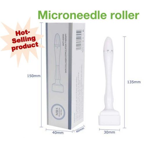 MRS Microneedle Roller for Skin & Hair Care | Promote Hair Growth & Essence Absorption | 0.3mm Safe Microneedle Derma Stamp Tool