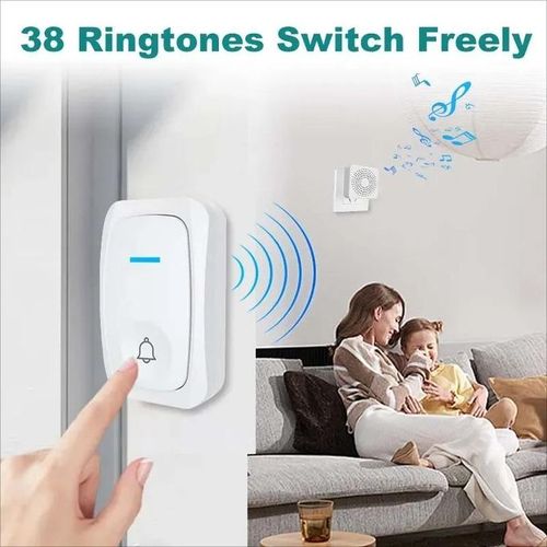 Smart Wireless Home Doorbell 150M Range 38 Melodies Instant Mobile Reminders