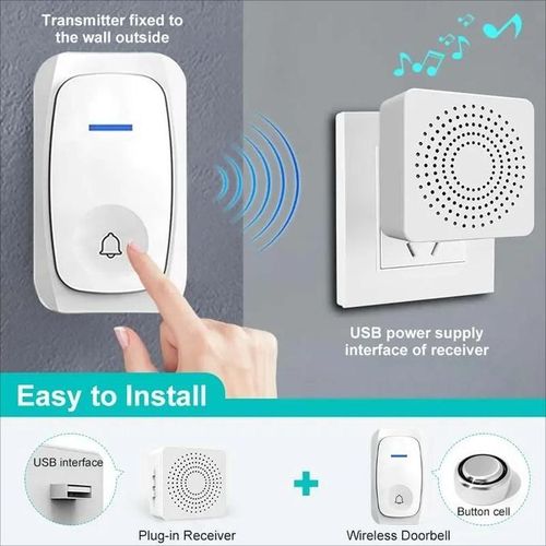 Smart Wireless Home Doorbell 150M Range 38 Melodies Instant Mobile Reminders