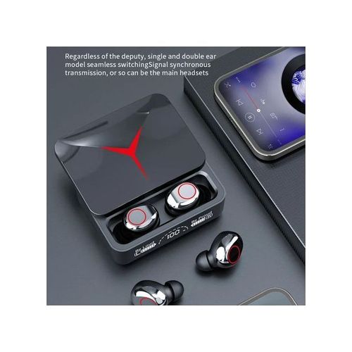Sliding Bluetooth Noise Cancelling Earphones LED Display 72H Playtime Gaming Headset