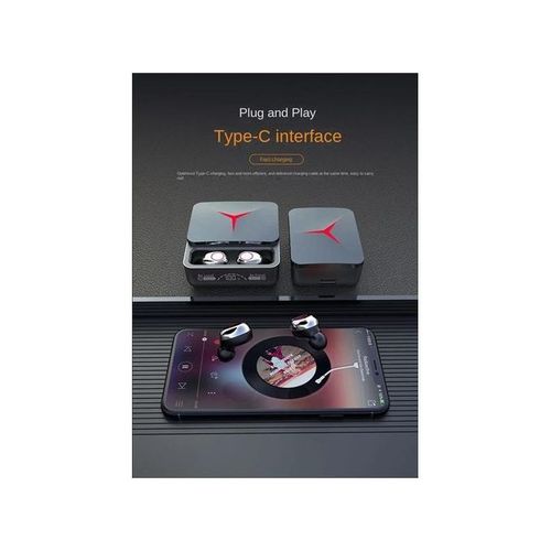 Sliding Bluetooth Noise Cancelling Earphones LED Display 72H Playtime Gaming Headset