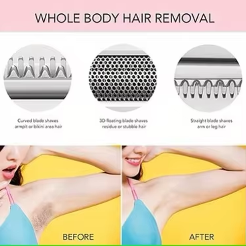 Womens 4-in-1 Electric Razor   Hair Remover Set - Painless Facial  Armpit  Leg  Bikini  Eyebrow  Nose Trimmer  USB Rechargeable Portable Epilator