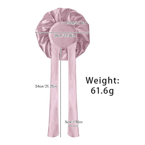 Silk Satin Wraps Luxury Curly Band Double Layer Cap Adjustable Women Natural Sleeping Hair Bonnet