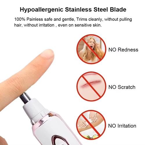 Womens 4-in-1 Electric Razor   Hair Remover Set - Painless Facial  Armpit  Leg  Bikini  Eyebrow  Nose Trimmer  USB Rechargeable Portable Epilator