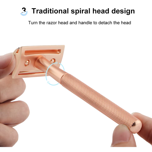 Metal Double Edge Safety Razor - Eco-Friendly Metal Handle Facial Eyebrow Hair Removal Trimmer | Men   Women Shaving Products Wholesale Supplier