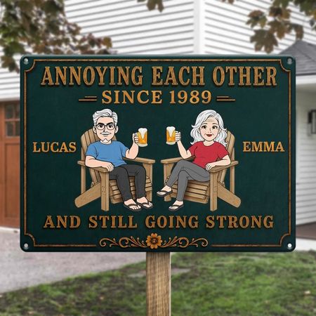 Personalized Home Decor Metal Sign - Anniversary Wedding Gifts For Couple - Still Driving Each Other Crazy