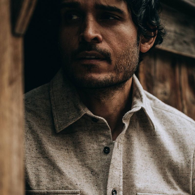 Vwsao Yosemite Shirt in Oat Donegal