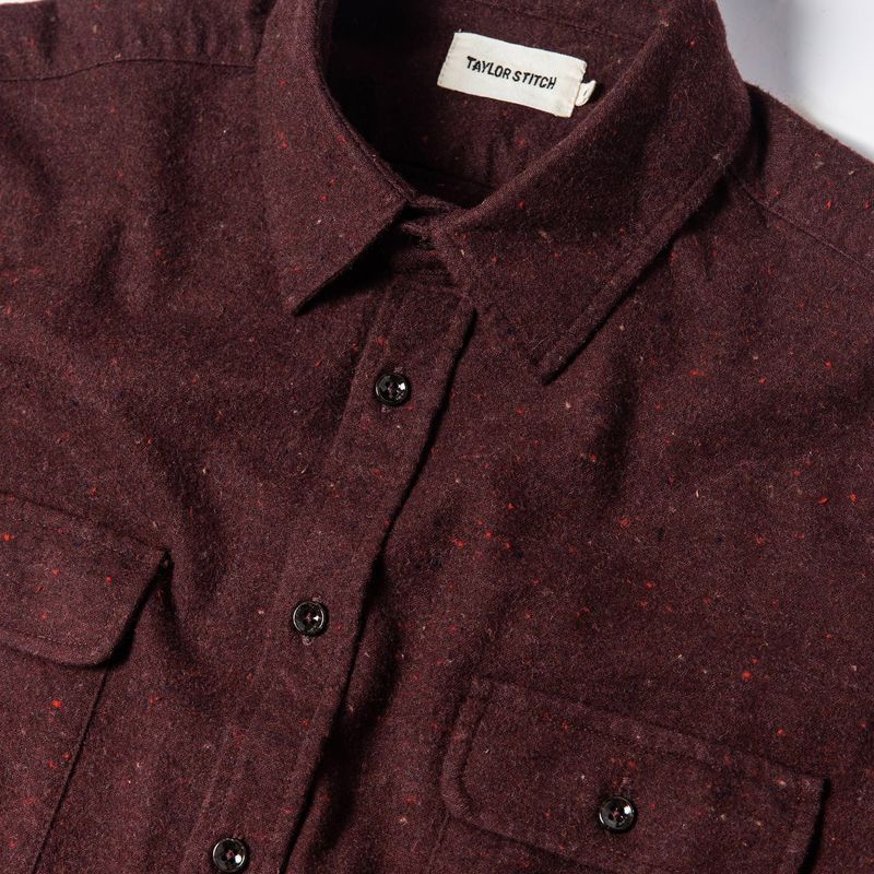 Vwsao Yosemite Shirt in Nutmeg Donegal