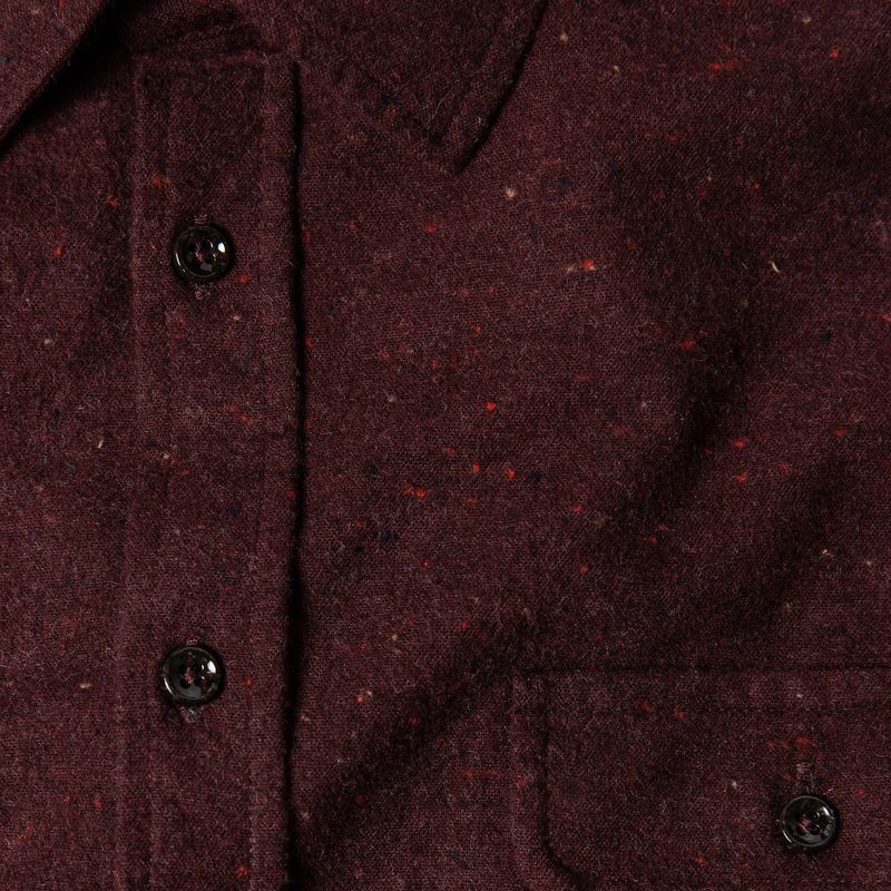 Vwsao Yosemite Shirt in Nutmeg Donegal