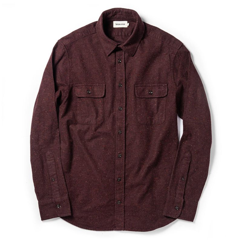 Vwsao Yosemite Shirt in Nutmeg Donegal