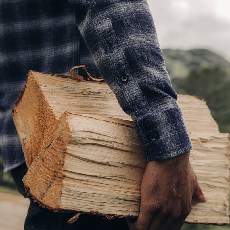 Vwsao Yosemite Shirt in Navy Shadow Plaid