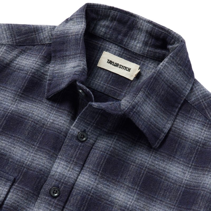 Vwsao Yosemite Shirt in Navy Shadow Plaid