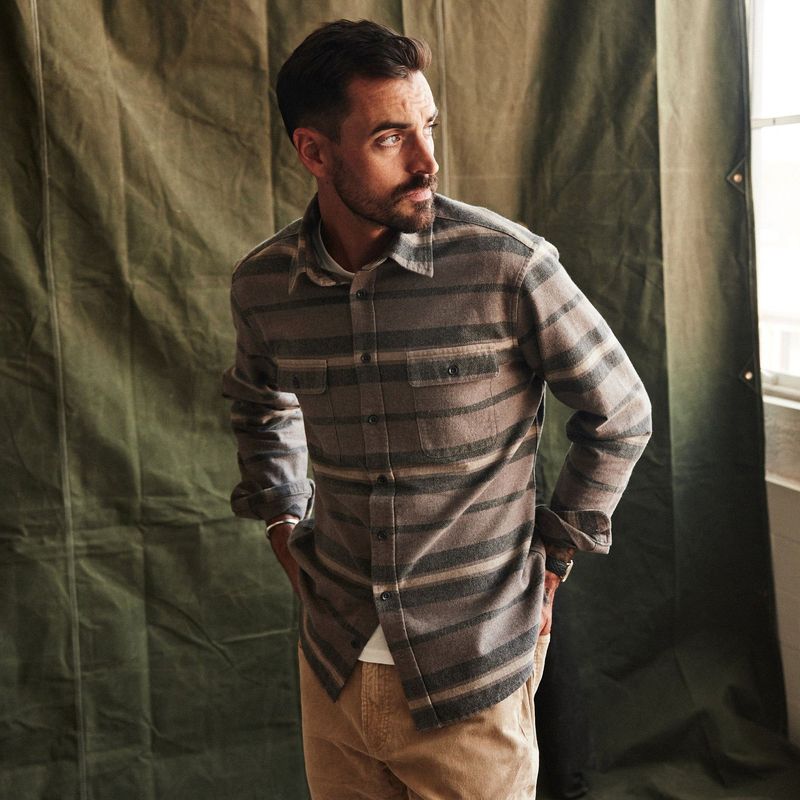 Vwsao Yosemite Shirt in Graystone Heather Stripe